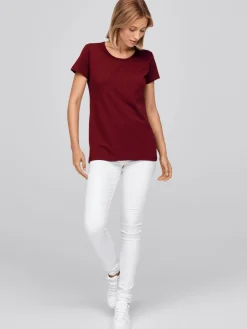 Damen T-Shirt CORIA mit längerer Rückenpartie