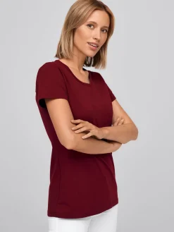 Damen T-Shirt CORIA mit längerer Rückenpartie