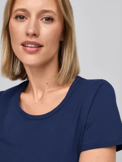 Damen T-Shirt CORIA mit längerer Rückenpartie