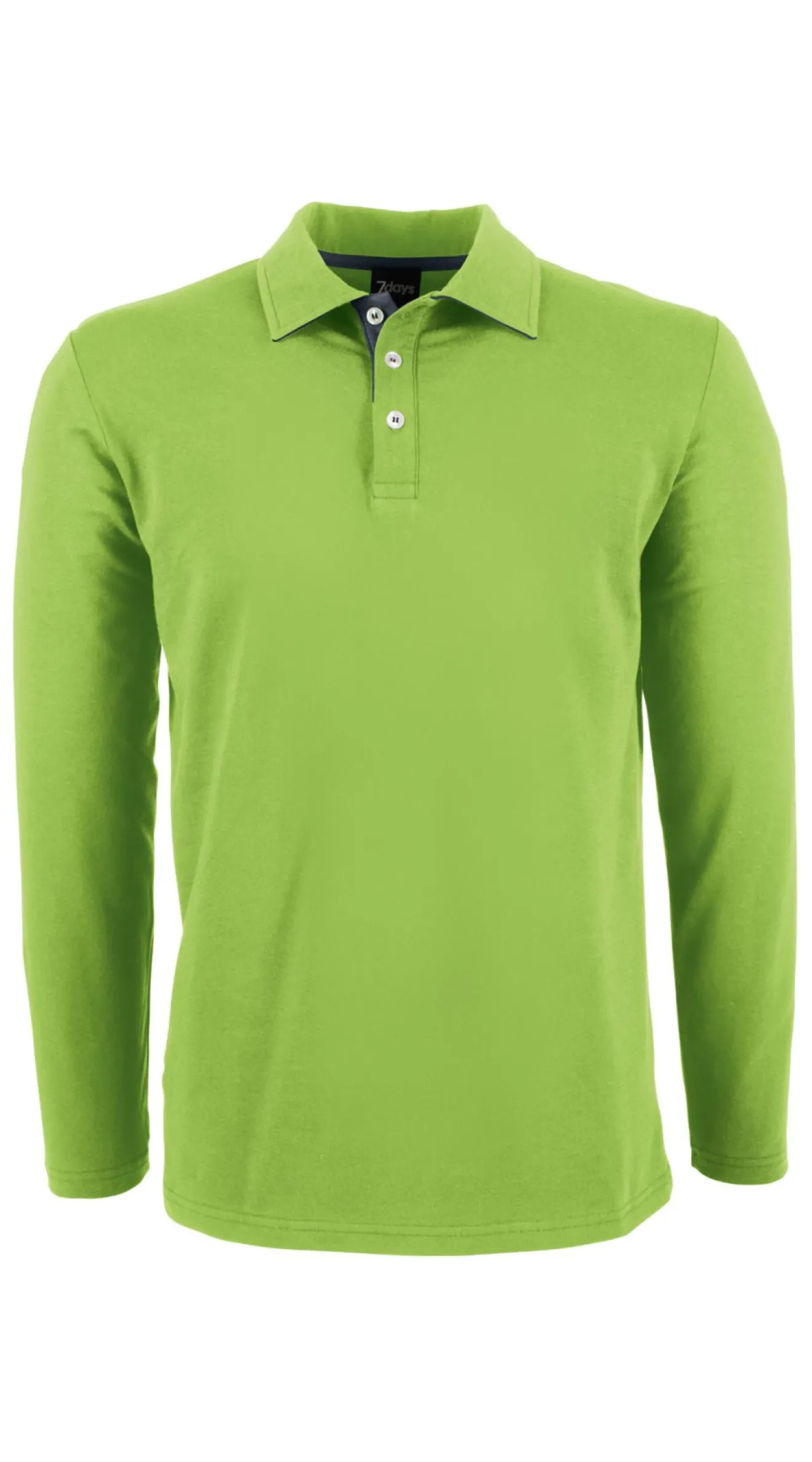 Langarmpoloshirt aus Single Jersey