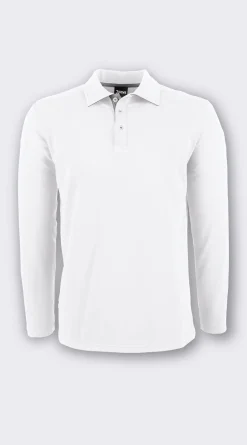 Langarmshirt ALGIER mit Kragen, Single Jersey