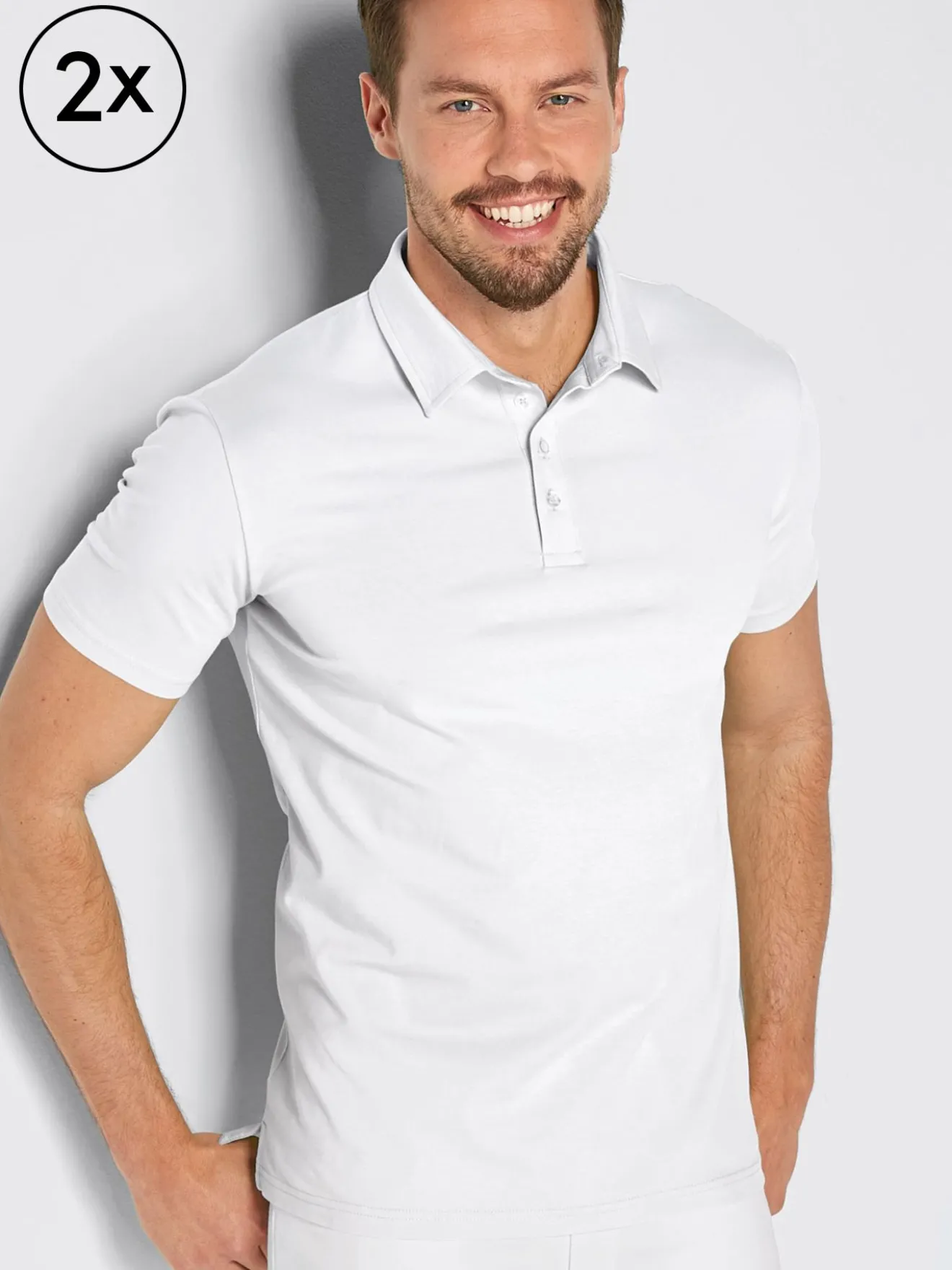 Poloshirt aus Single Jersey im 2er-Pack