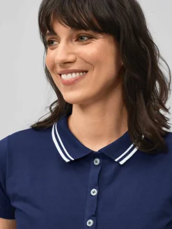 Poloshirt, Single Jersey - Strickkragen