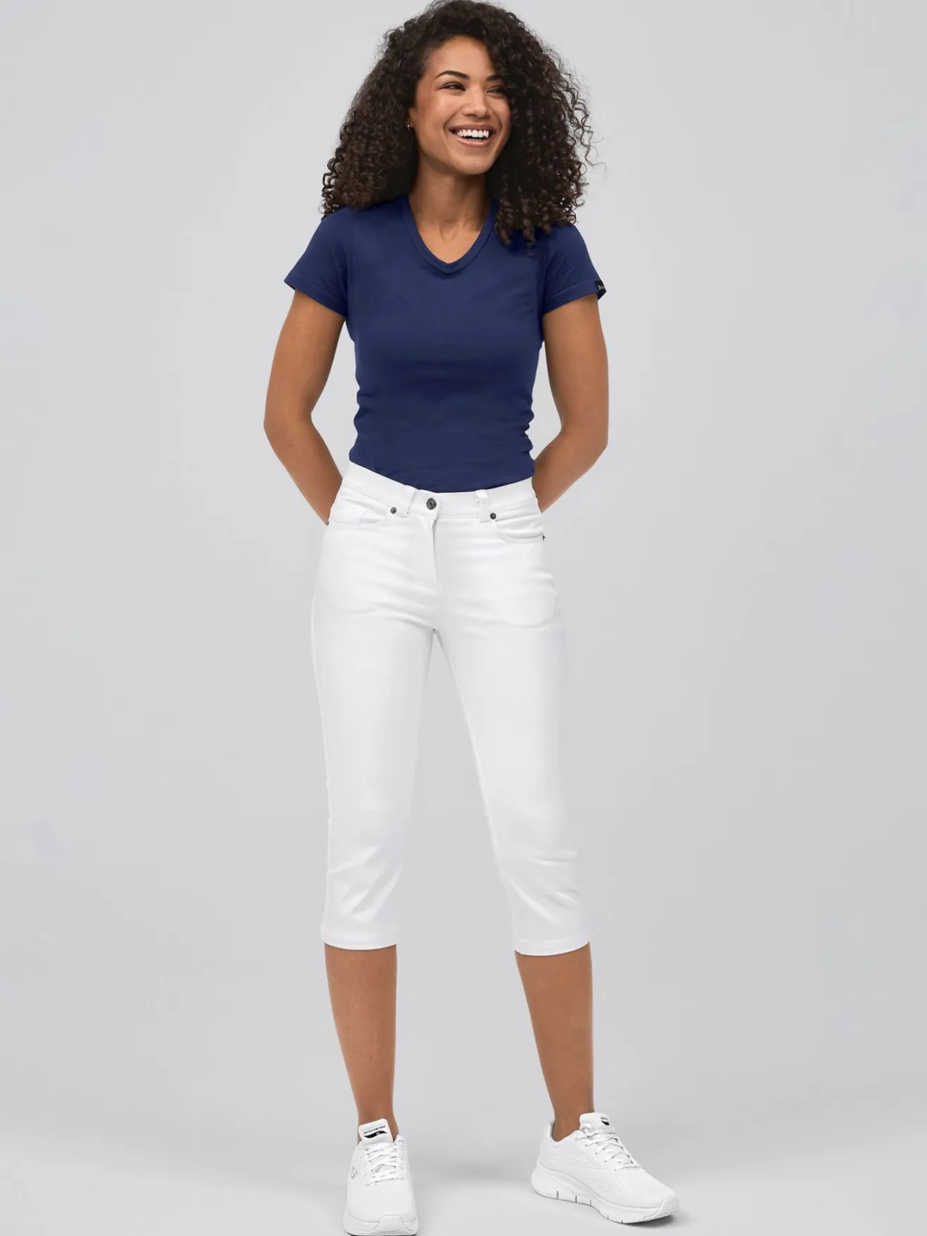 Ultra-Flex-3/4-Jeans, blickdicht
