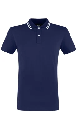 Unisex-Poloshirt, Single Jersey - Strickkragen