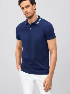 Unisex-Poloshirt, Single Jersey - Strickkragen